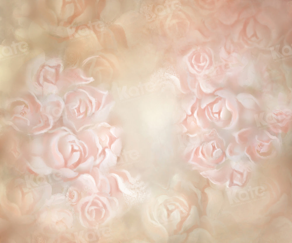 Kate Beige Pink Floral Backdrop Portrait Fine Art Designed by GQ - Kate Backdrop AU