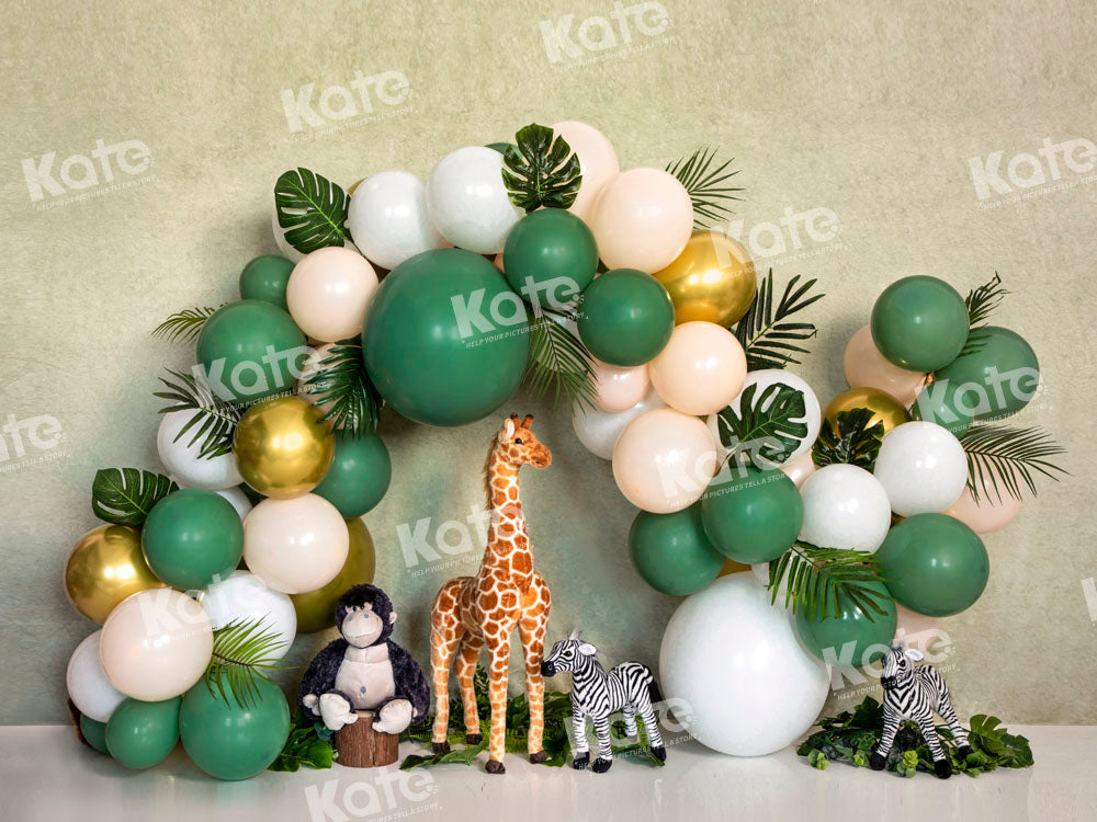 Kate Balloon Animals Backdrop Party Giraffe Zebra Designed by Emetselch - Kate Backdrop AU