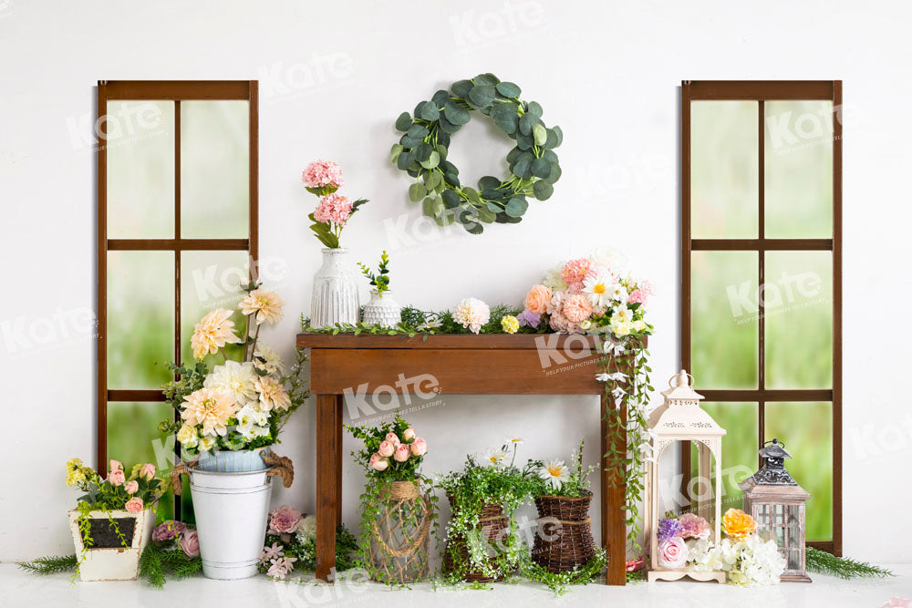 Kate Flower Shelf Backdrop Spring Window Designed by Emetselch - Kate Backdrop AU