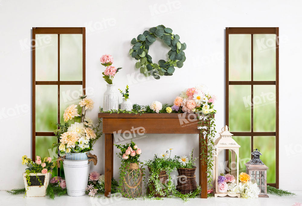 Kate Flower Shelf Backdrop Spring Window Designed by Emetselch - Kate Backdrop AU