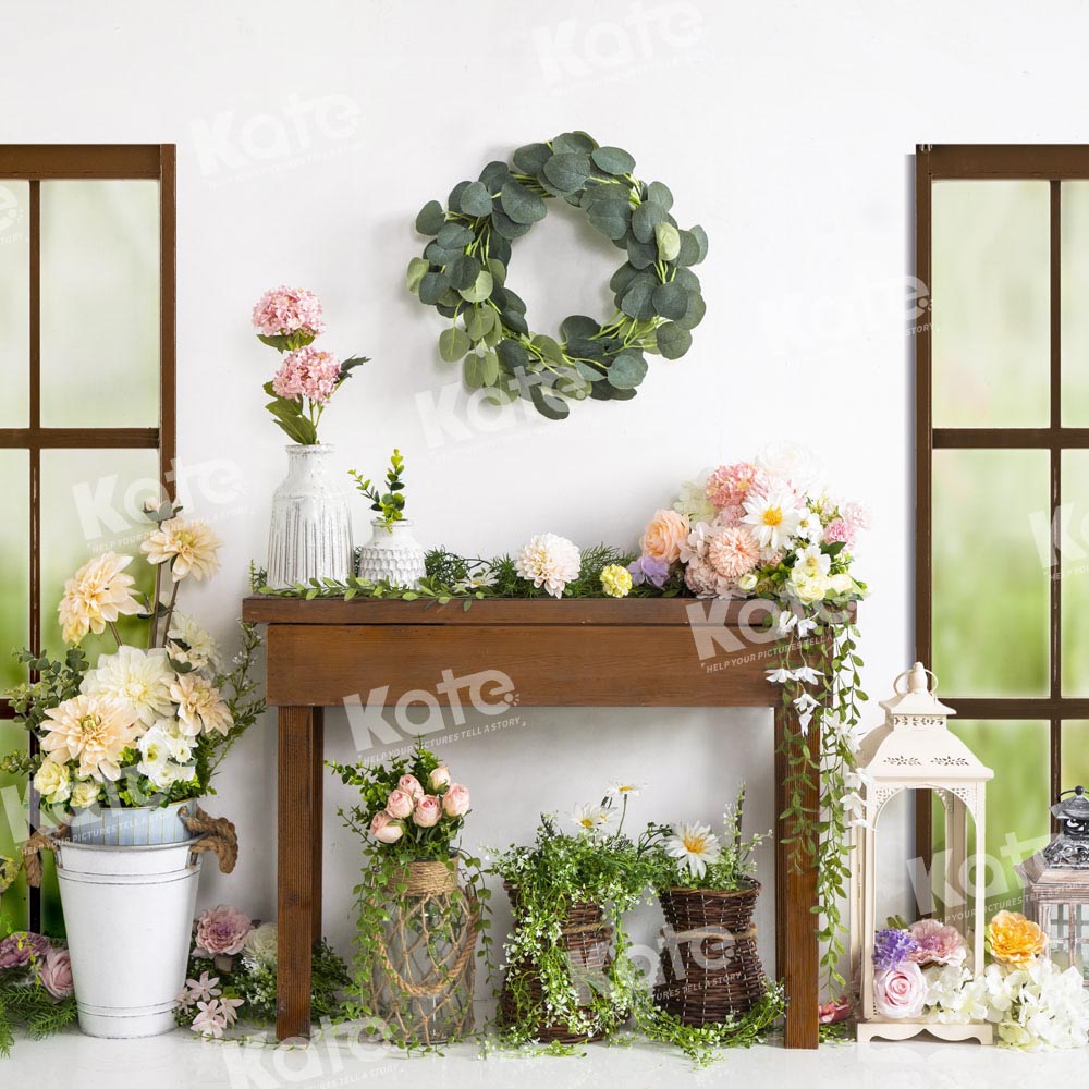 Kate Flower Shelf Backdrop Spring Window Designed by Emetselch - Kate Backdrop AU
