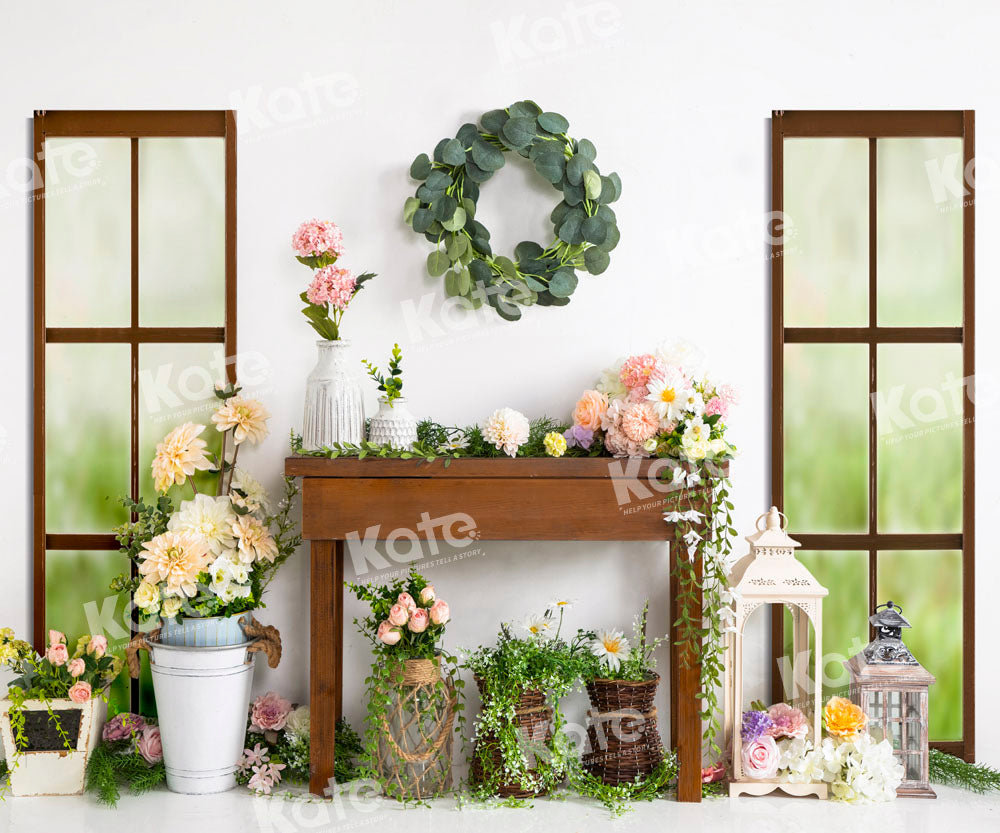 Kate Flower Shelf Backdrop Spring Window Designed by Emetselch - Kate Backdrop AU