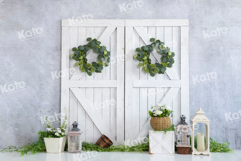 Kate White Barn Door Backdrop Simple Style Designed by Emetselch - Kate Backdrop AU