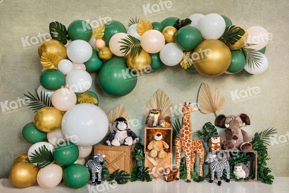 Kate Balloon Forest Backdrop Animal Party Designed by Emetselch - Kate Backdrop AU
