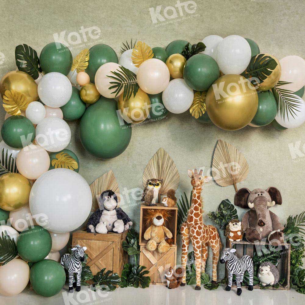 Kate Balloon Forest Backdrop Animal Party Designed by Emetselch - Kate Backdrop AU