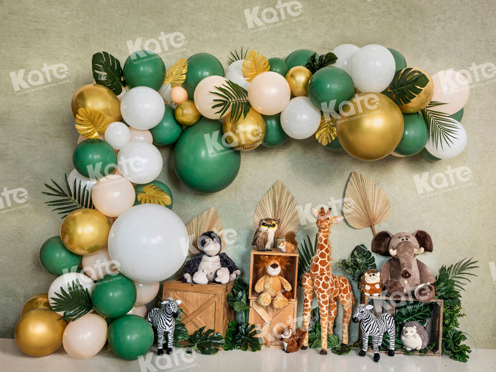 Kate Balloon Forest Backdrop Animal Party Designed by Emetselch - Kate Backdrop AU