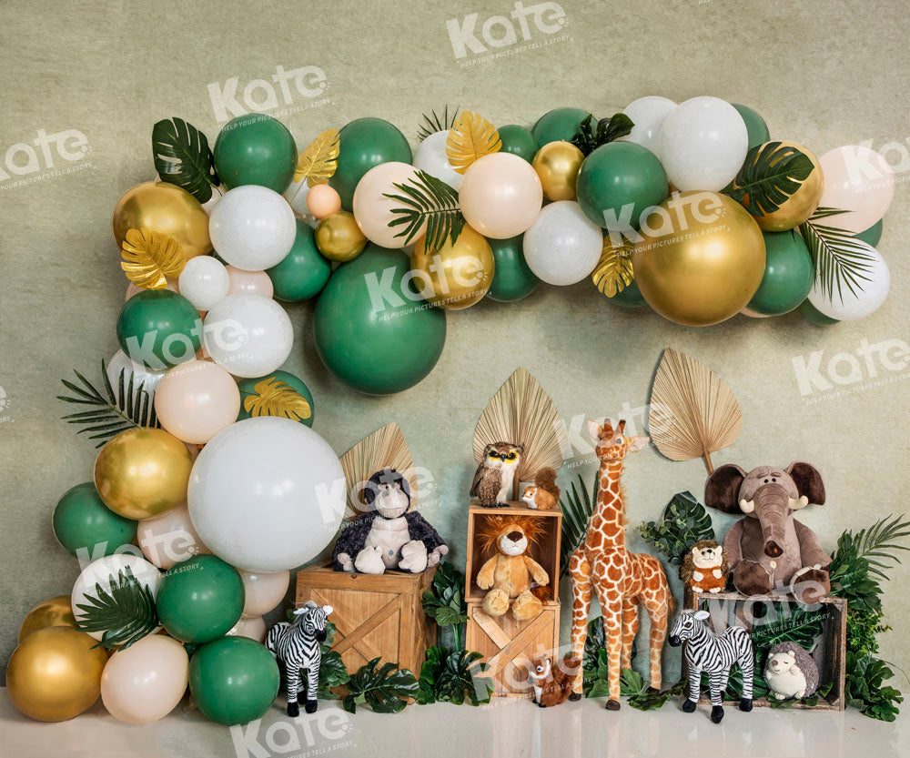 Kate Balloon Forest Backdrop Animal Party Designed by Emetselch - Kate Backdrop AU