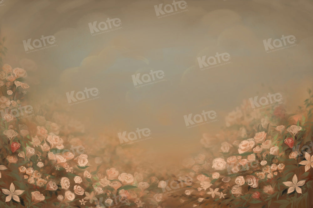 Kate Painting Floral Portrait Backdrop Fine Art Designed by GQ - Kate Backdrop AU