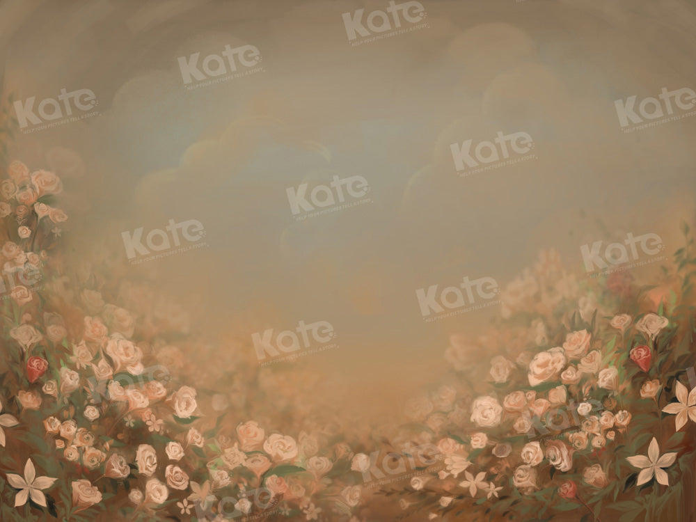 Kate Painting Floral Portrait Backdrop Fine Art Designed by GQ - Kate Backdrop AU