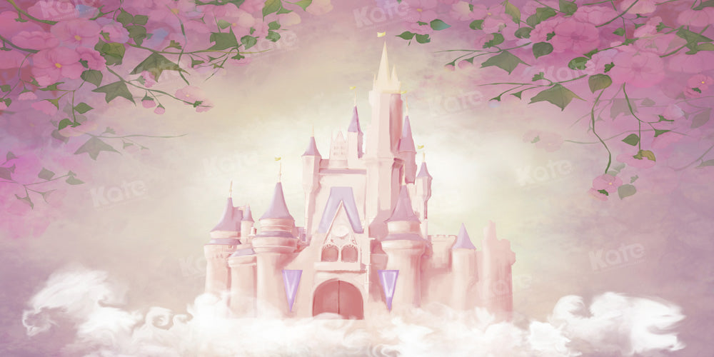 Kate Spring Flower Castle Backdrop Princess Designed by GQ - Kate Backdrop AU