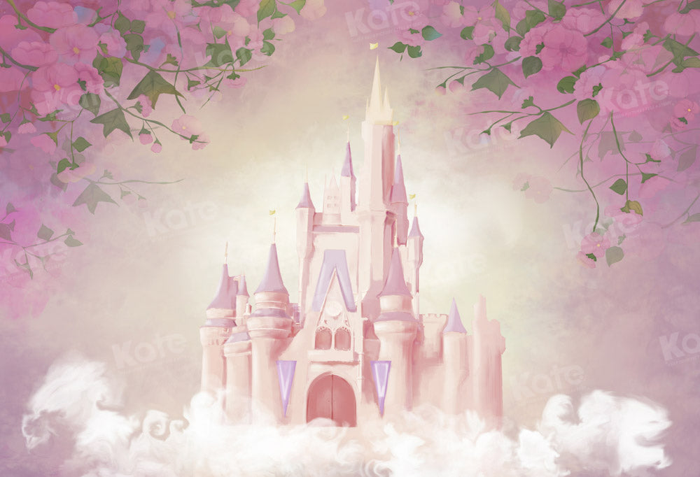 Kate Spring Flower Castle Backdrop Princess Designed by GQ - Kate Backdrop AU