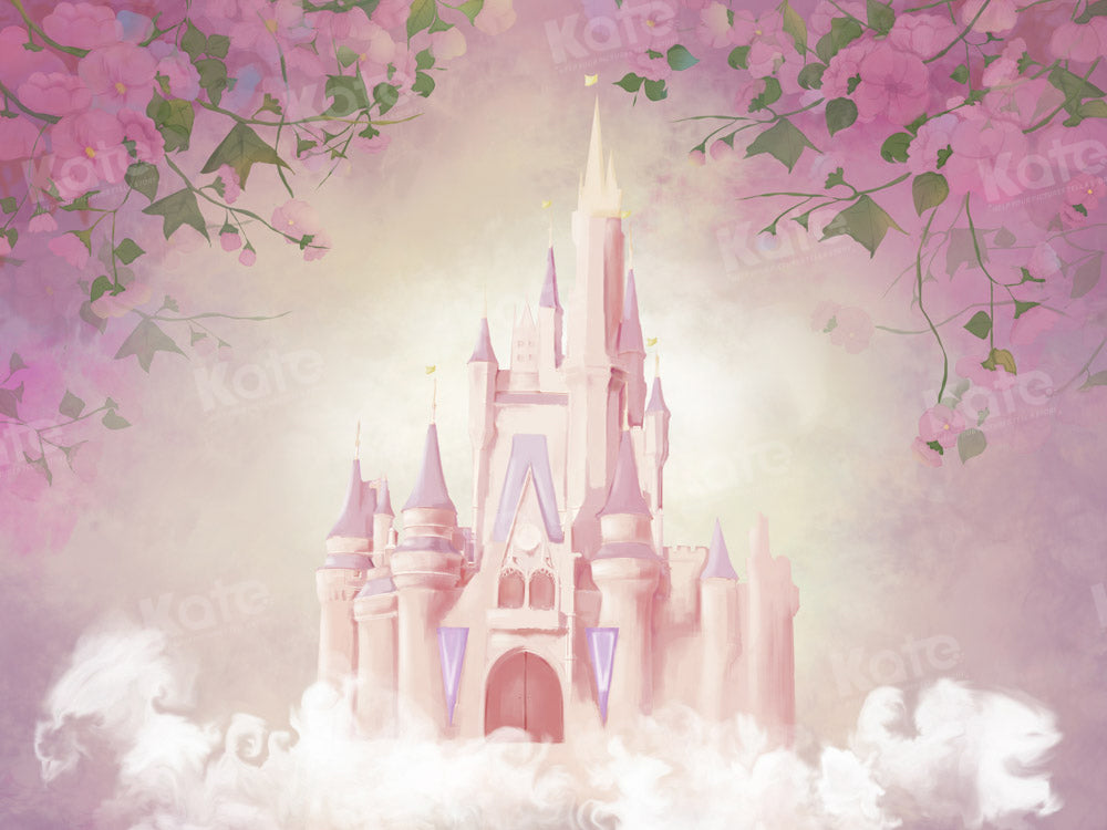Kate Spring Flower Castle Backdrop Princess Designed by GQ - Kate Backdrop AU