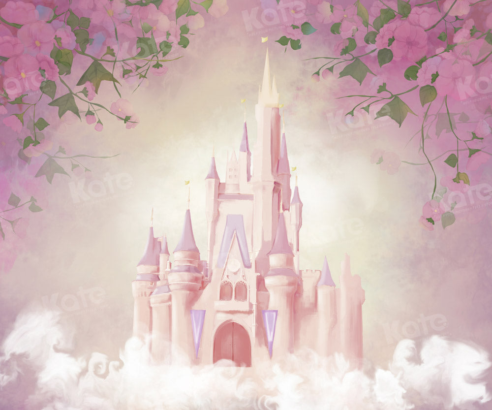 Kate Spring Flower Castle Backdrop Princess Designed by GQ - Kate Backdrop AU