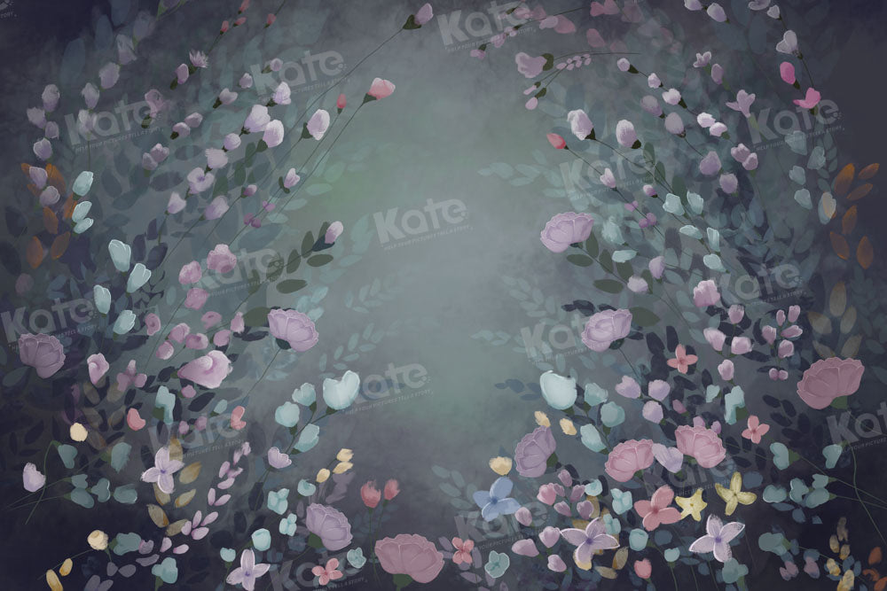 Kate Floral Dark Backdrop Portrait Fine Art Spring Designed by GQ - Kate Backdrop AU