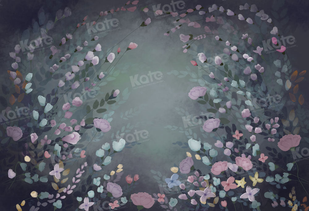 Kate Floral Dark Backdrop Portrait Fine Art Spring Designed by GQ - Kate Backdrop AU
