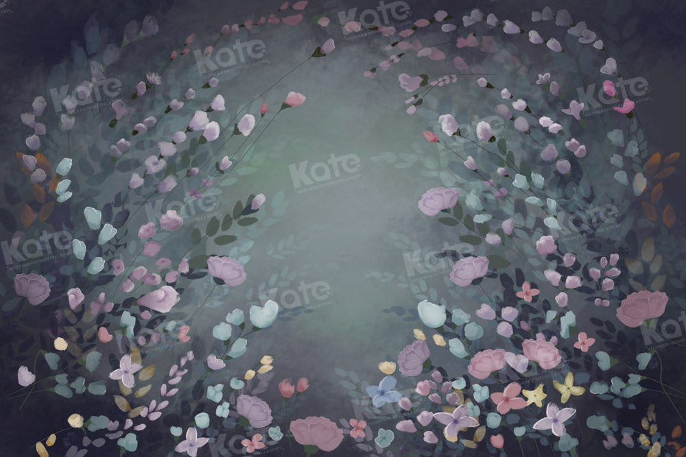 Kate Floral Dark Backdrop Portrait Fine Art Spring Designed by GQ - Kate Backdrop AU