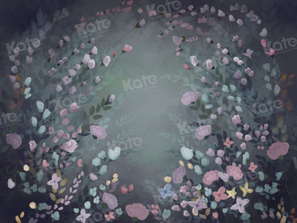 Kate Floral Dark Backdrop Portrait Fine Art Spring Designed by GQ - Kate Backdrop AU
