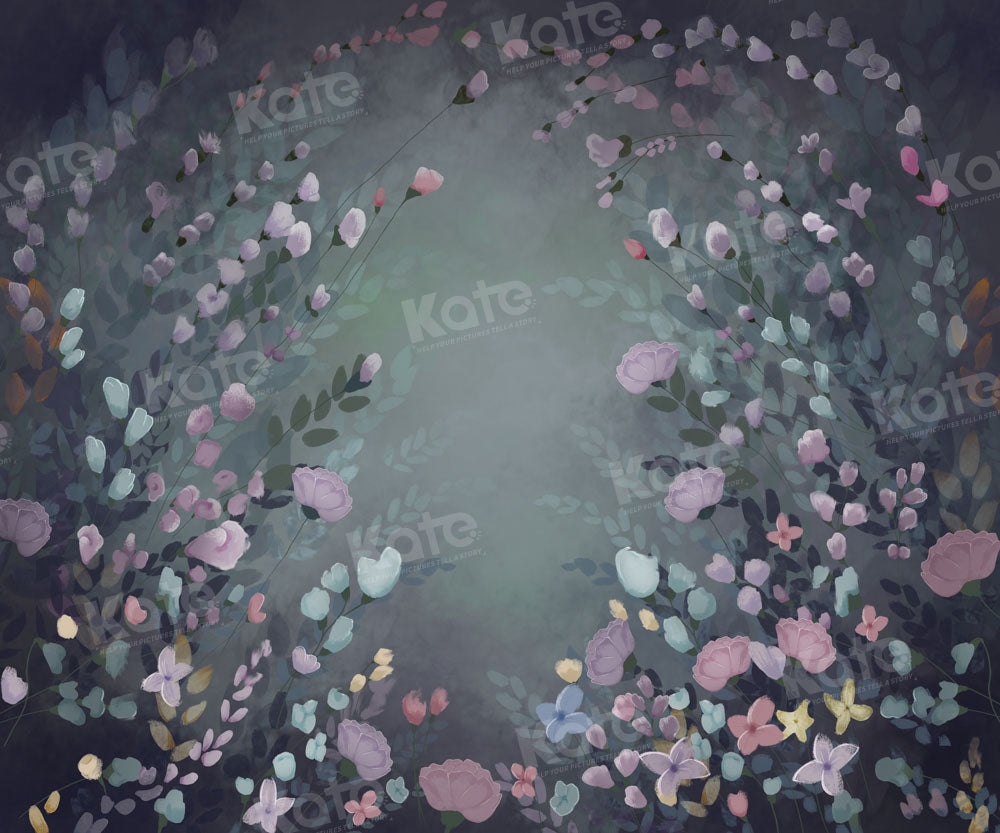Kate Floral Dark Backdrop Portrait Fine Art Spring Designed by GQ - Kate Backdrop AU