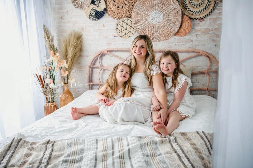 Kate Boho Headboard with Baskets Backdrop Designed by Mandy Ringe Photography