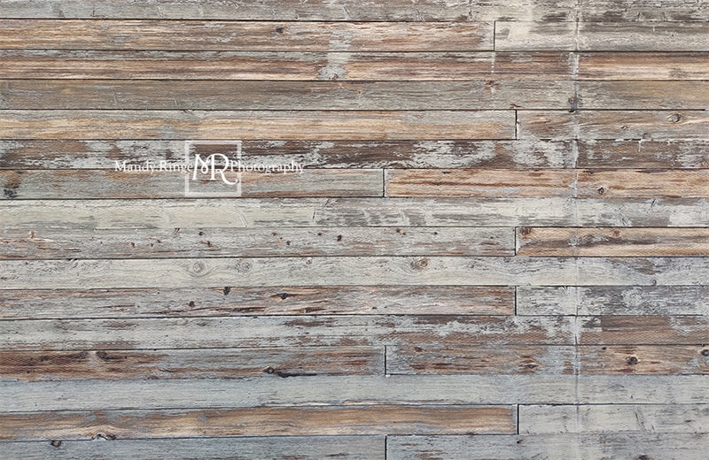 Kate Brown and Gray Textured Backdrop Horizontal Wood Designed by Mandy Ringe Photography - Kate Backdrop AU