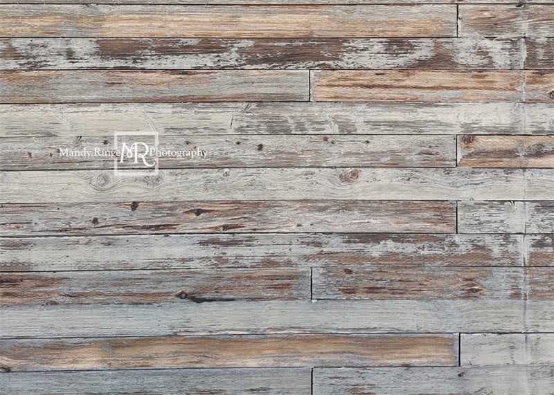 Kate Brown and Gray Textured Backdrop Horizontal Wood Designed by Mandy Ringe Photography - Kate Backdrop AU