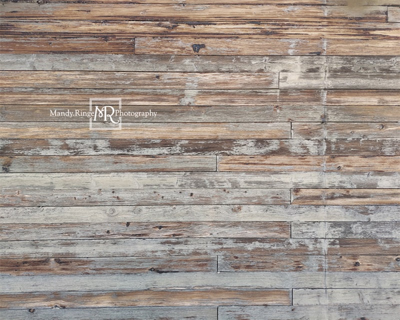 Kate Brown and Gray Textured Backdrop Horizontal Wood Designed by Mandy Ringe Photography - Kate Backdrop AU