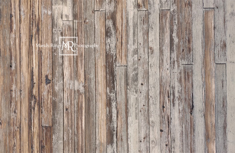 Kate Brown Gray Textured Backdrop Vertical Wood Designed by Mandy Ringe Photography - Kate Backdrop AU