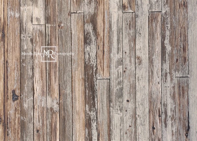 Kate Brown Gray Textured Backdrop Vertical Wood Designed by Mandy Ringe Photography - Kate Backdrop AU