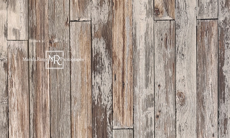 Kate Brown Gray Textured Backdrop Vertical Wood Designed by Mandy Ringe Photography - Kate Backdrop AU
