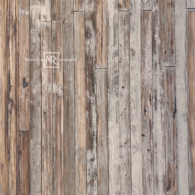 Kate Brown Gray Textured Backdrop Vertical Wood Designed by Mandy Ringe Photography - Kate Backdrop AU