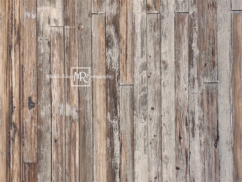 Kate Brown Gray Textured Backdrop Vertical Wood Designed by Mandy Ringe Photography - Kate Backdrop AU