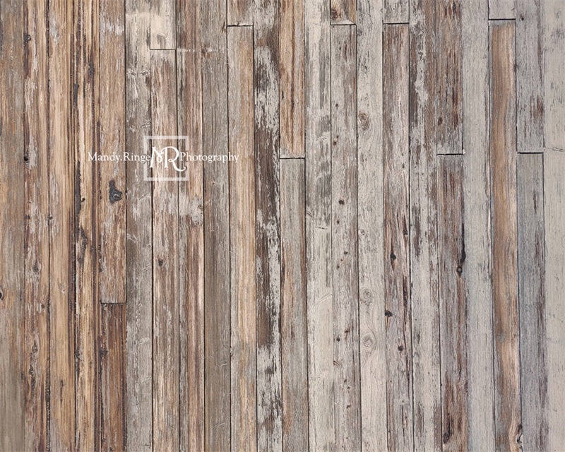 Kate Brown Gray Textured Backdrop Vertical Wood Designed by Mandy Ringe Photography - Kate Backdrop AU