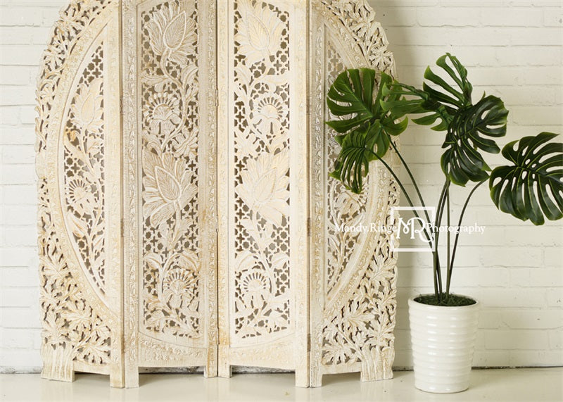 Kate Simple Boho Backdrop Screen and Plant Designed by Mandy Ringe Photography - Kate Backdrop AU