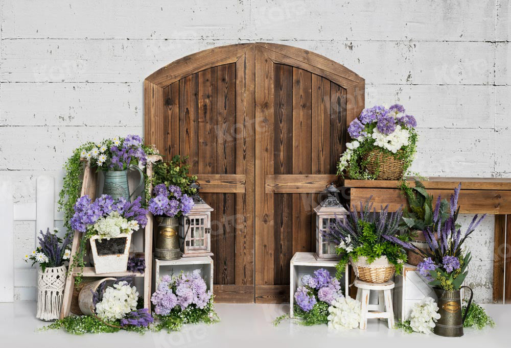 Kate Lavender Barn Door Backdrop Flower Designed by Emetselch - Kate Backdrop AU