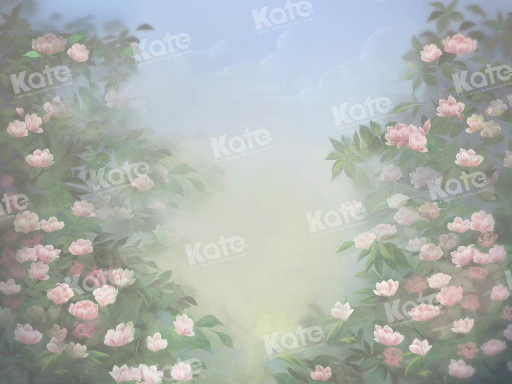 Kate Painting Spring Floral Backdrop Portrait Fine Art Light Blue Sky Designed by GQ - Kate Backdrop AU