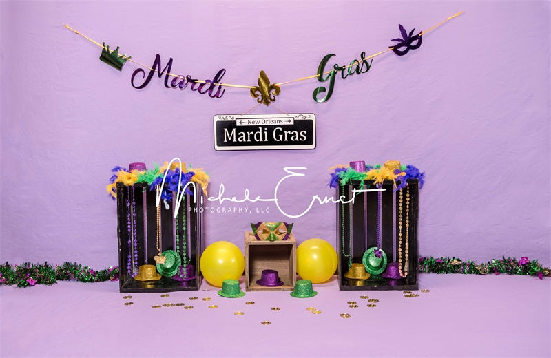 Kate Mardi Gras Backdrop Designed By Michele Ernst Photography - Kate Backdrop AU