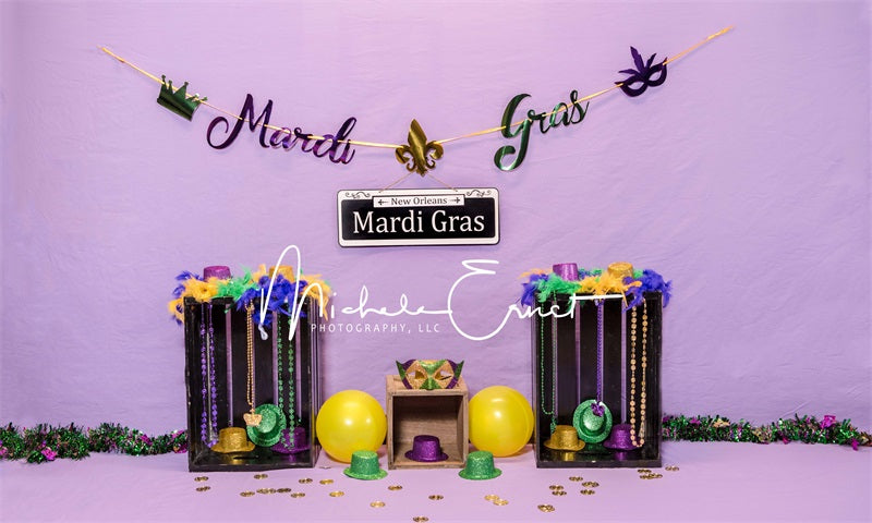 Kate Mardi Gras Backdrop Designed By Michele Ernst Photography - Kate Backdrop AU