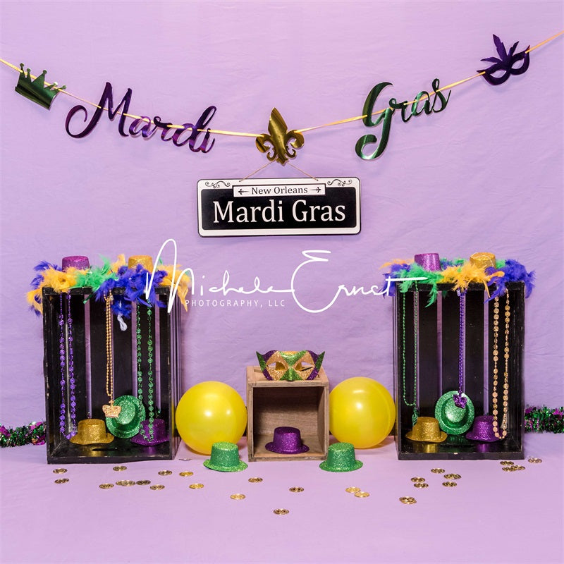 Kate Mardi Gras Backdrop Designed By Michele Ernst Photography - Kate Backdrop AU