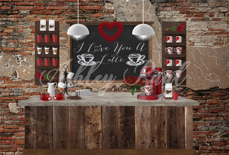 Kate Valentines Cafe Backdrop Designed by Ashley Paul - Kate Backdrop AU