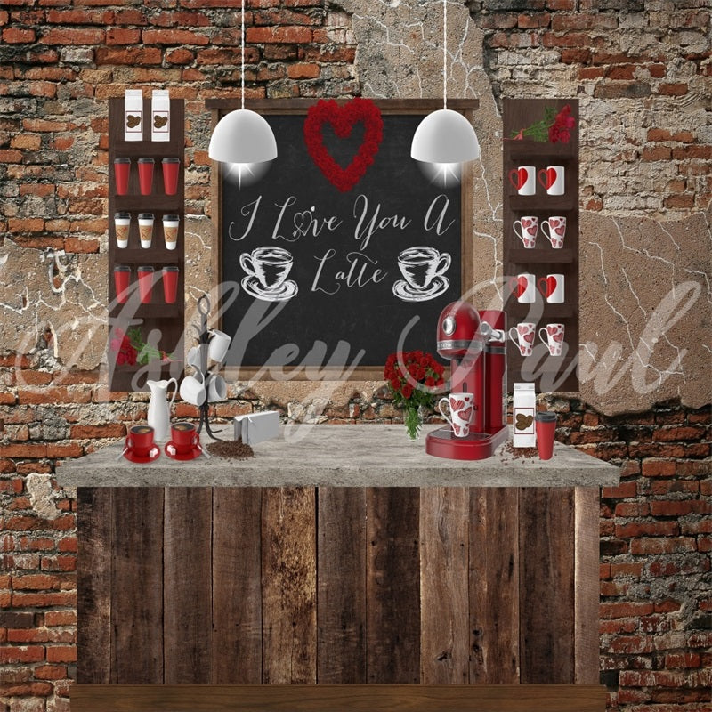 Kate Valentines Cafe Backdrop Designed by Ashley Paul - Kate Backdrop AU