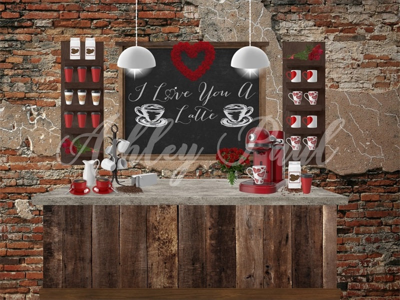 Kate Valentines Cafe Backdrop Designed by Ashley Paul - Kate Backdrop AU
