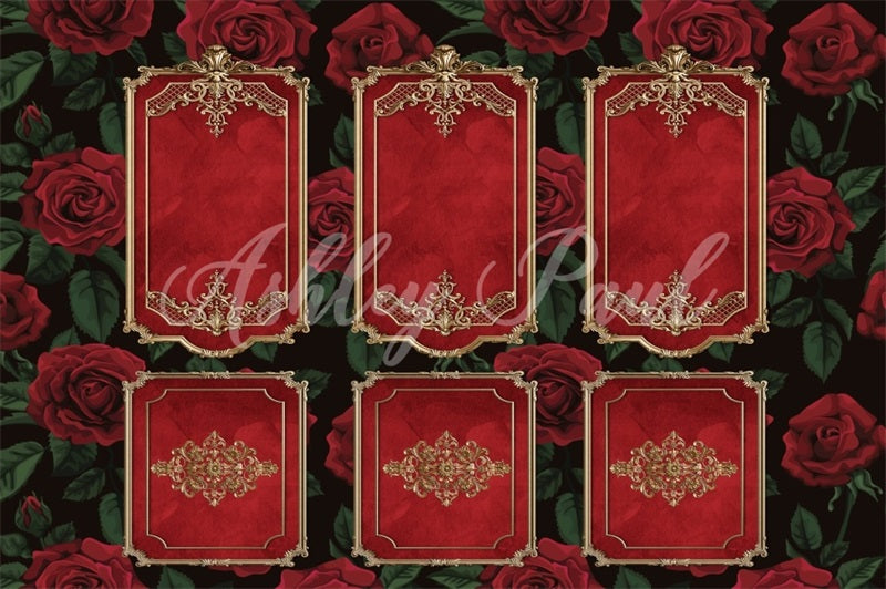 Kate Valentines Day Wall Roses Backdrop Designed by Ashley Paul - Kate Backdrop AU