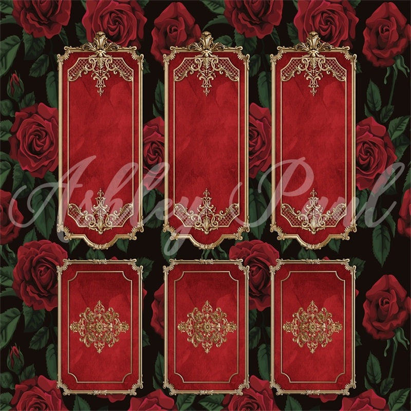 Kate Valentines Day Wall Roses Backdrop Designed by Ashley Paul - Kate Backdrop AU
