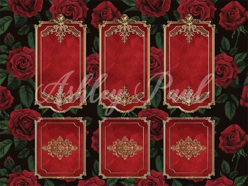 Kate Valentines Day Wall Roses Backdrop Designed by Ashley Paul - Kate Backdrop AU