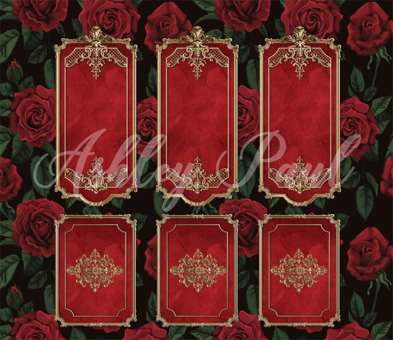 Kate Valentines Day Wall Roses Backdrop Designed by Ashley Paul - Kate Backdrop AU