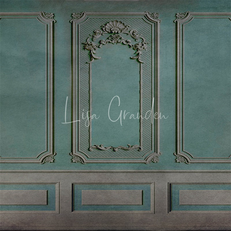 Kate Turquoise Ornate Wall Backdrop for Photography Designed by Lisa Granden - Kate Backdrop AU