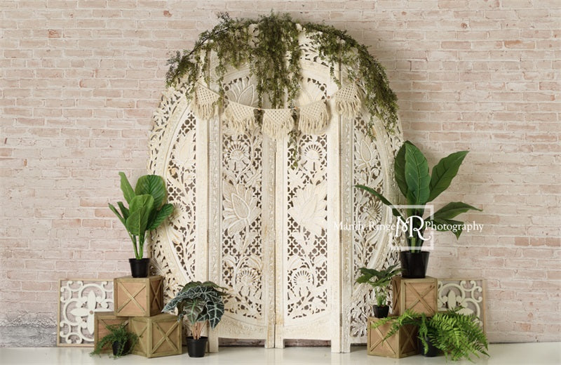 Kate Boho Screen Plants Greenery Backdrop Designed by Mandy Ringe Photography - Kate Backdrop AU