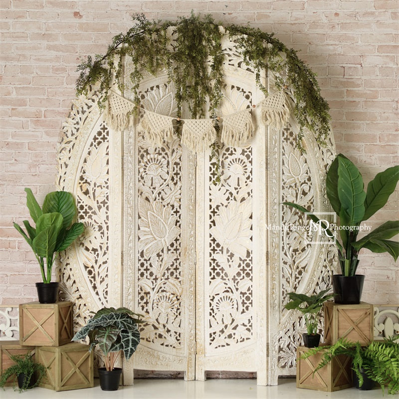 Kate Boho Screen Plants Greenery Backdrop Designed by Mandy Ringe Photography - Kate Backdrop AU