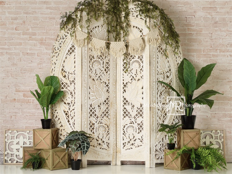 Kate Boho Screen Plants Greenery Backdrop Designed by Mandy Ringe Photography - Kate Backdrop AU