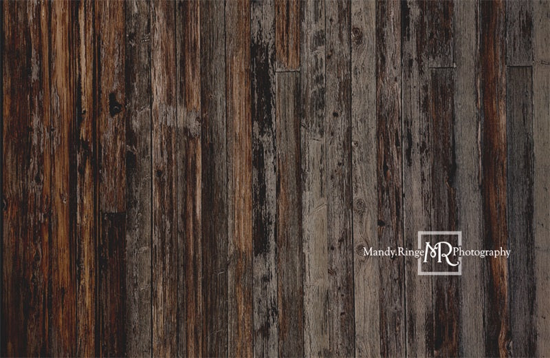 Kate Dark Textured Wood Backdrop Designed by Mandy Ringe Photography - Kate Backdrop AU